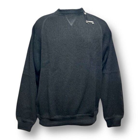 Peru Unlimited S Alpaca Wool Sweater Black Crew Neck Soft Knit Pullover NWT - Picture 1 of 8